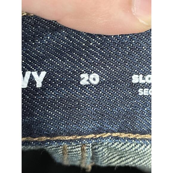 Old Navy Jeans Womens 20 Blue Denim High-Rise Slouchy Straight Button Fly Plus - Picture 10 of 13